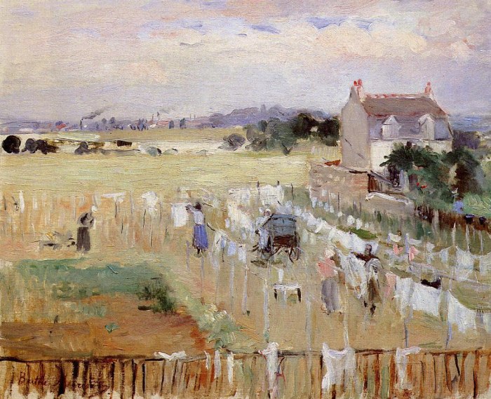 Berthe Morisot - Waesche zum Trocknen aufhaengen - Hanging the Laundry out to Dry